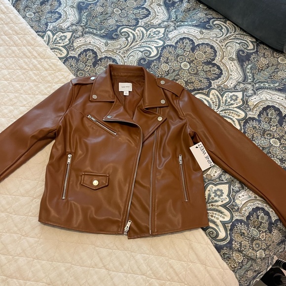 Nine West Jackets & Blazers - Nine West Tan Leather Jacket